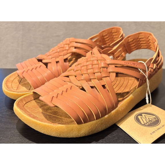 MALIBU SANDALS Canyon Vegan Leather Rubber Whiskey Tan Men's Size 12 - Picture 2 of 10